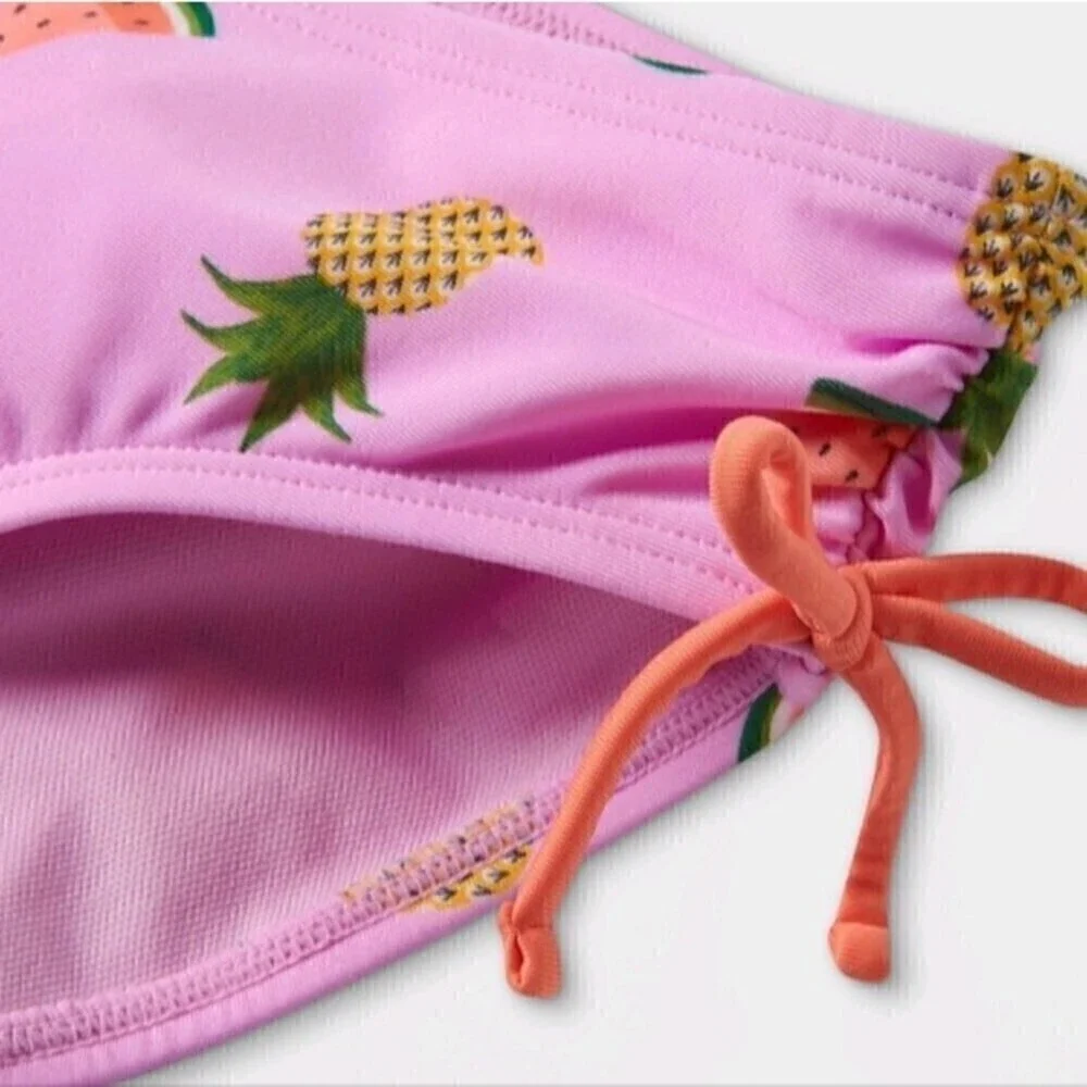 Nwt Girls' Aloha Tankini Set- Cat & Jack™ Pink Size X Small (4/5)